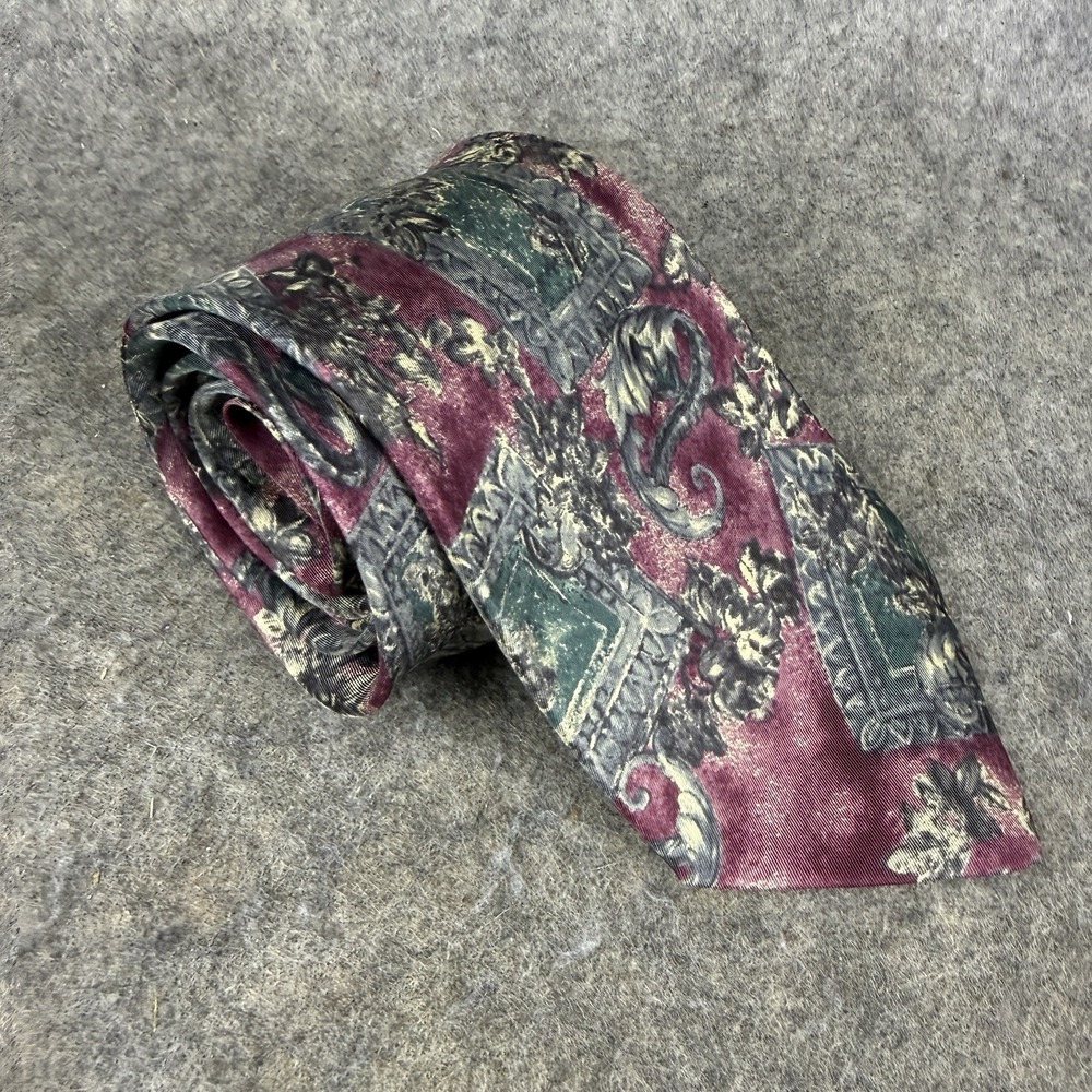 Etienne Aigner Vintage Dress Tie Made in USA Paisley Floral Pattern 59" 3.5"